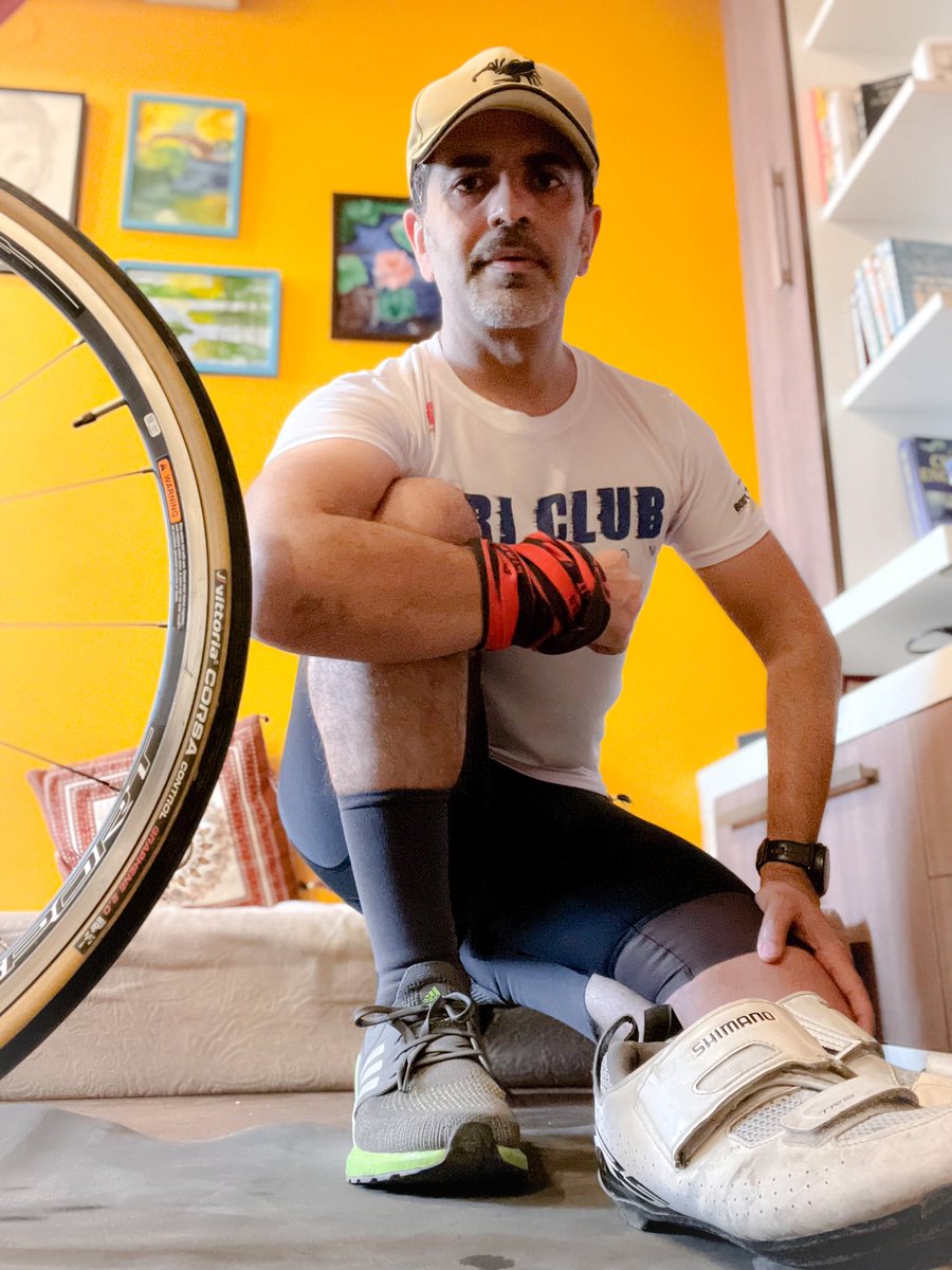 Maneckk's tweet photo. Brick workout today … 1 hour ride, 30 mins run … #triathlon #triathlete #brickworkout #cycling #running #zwift #strava https://t.co/K9vjSkItj1