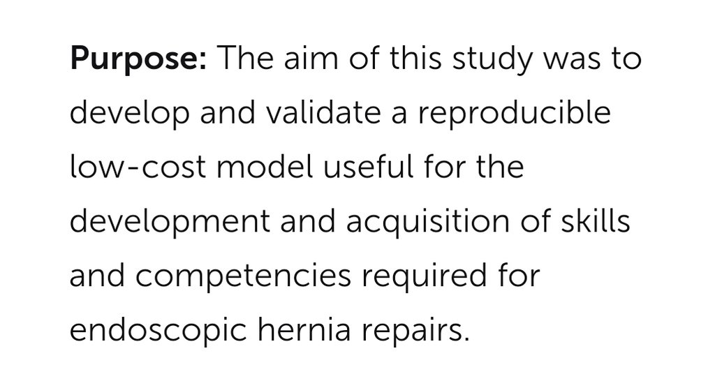 JoAWSurgery's tweet photo. https://t.co/q86LXZoksE Implementation and validation of a novel and inexpensive training model for laparoscopic #InguinaHernia repair. 

#HerniaSurgery #SoMe4Surgery #OpenAccess #JoAWS https://t.co/SCTXHfup9G