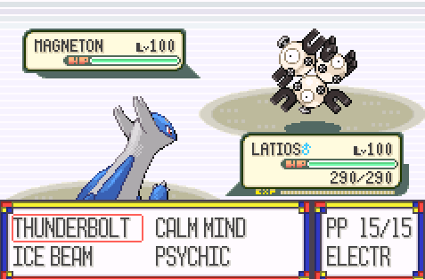 Playing Battle Tower and found a random shiny Magneton ✨