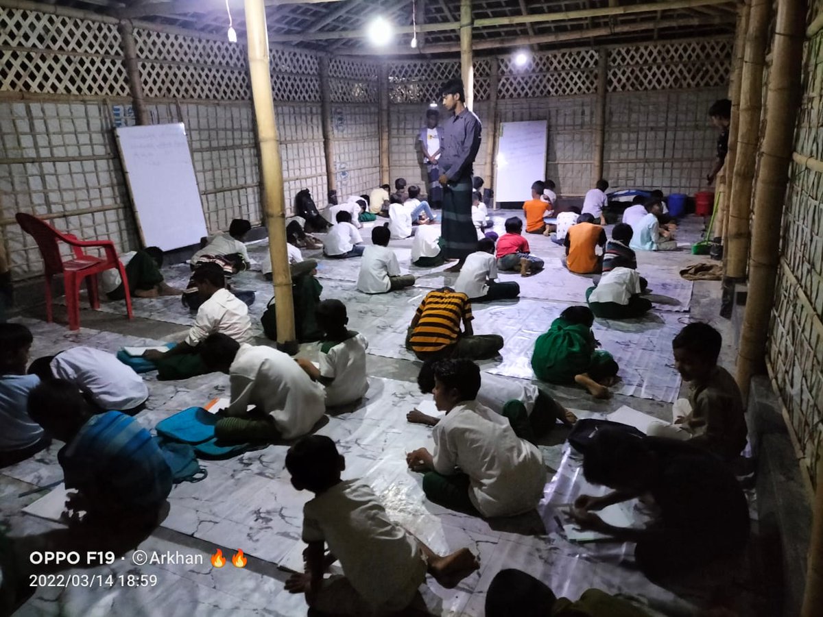 TechnicalShabb3's tweet photo. DRFS teachers of Rohingya Pioneer High School (RPHS) are testing the final exam in the Bangladesh refugee camp. It is one of the first high schools in the camp where students are being taught the #Myanmar curriculum since last more than 3 years.
#educational
#RohingyaStudent https://t.co/4TW2IrtTRm