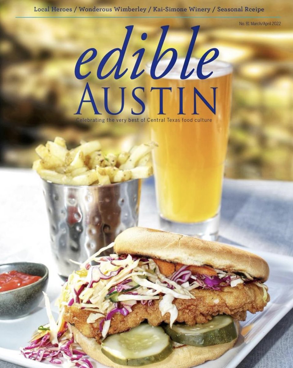 Have you checked out the March/April issue of Edible Austin <a href="/edibleaustin/">Edible Austin</a>? It’s filled with some yummy articles. 

Mastering The Markets story by Me  I featured the Dripping Springs Farmers Market, which is open every Wednesday from 3 to 6 pm. @ds_farmers_market 
Pick One Up!
