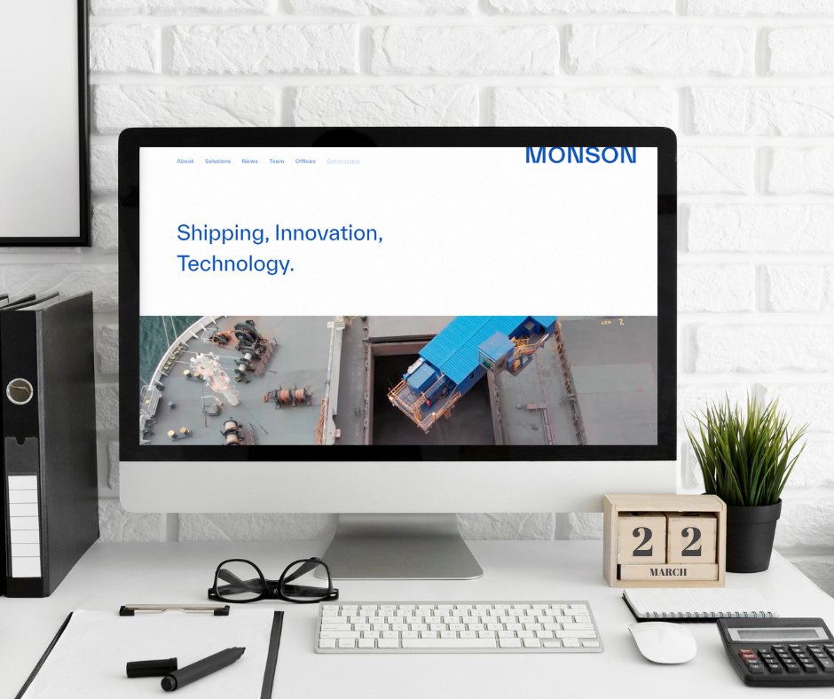 MonsonAgencies's tweet photo. WE’RE LIVE! Our new brand and website https://t.co/ij5jCBYx64 has launched! The fresh new look and design reflects our commitment to technological leadership, taking our innovative shipping solutions to the next level this year #Monson #BeyondthePort https://t.co/91Y1knuwBb