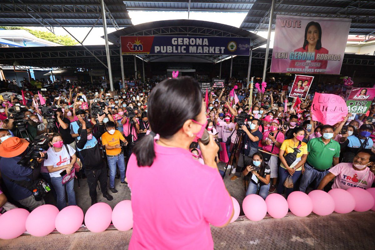 lenirobredo's tweet photo. Quick stop at Gerona. No formal program, just a quick hello to everyone who came to show their support💖 https://t.co/eQAD6rVZca