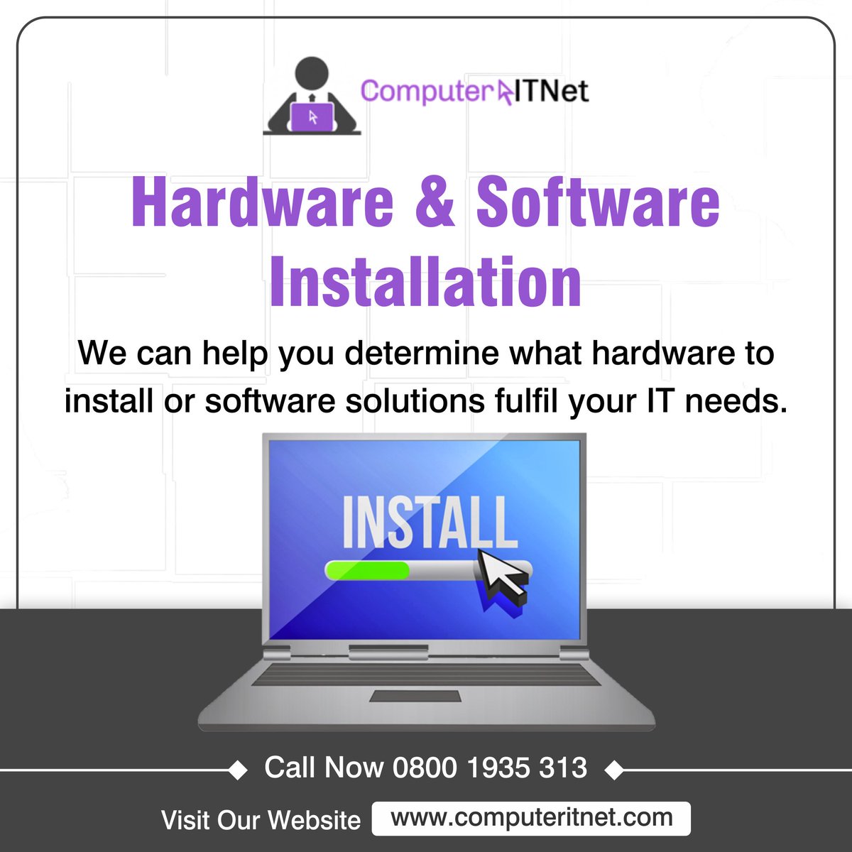computeritnet's tweet image. Computeritnet can assist you in determining what hardware or software to install to meet your IT requirements.

Get Free Estimate Today: computeritnet.com

#hardwareupgrades #softwareupgrades #computeritnet #reel #hardwarestore #softwareupgrading #Westminster #virusremoval