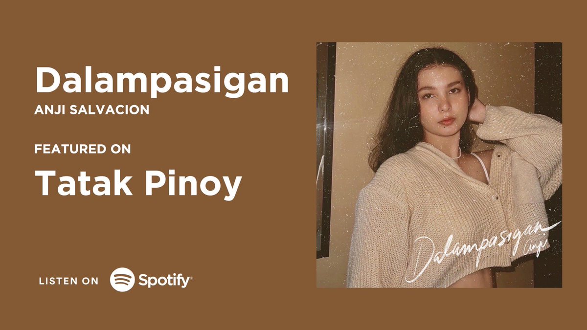 anjisalvacion's tweet photo. Hello, my sunshines! 🌞 Maraming salamat sa suporta niyo sa first ever original song ko. Nakapasok ang “Dalampasigan” sa ✨Tatak Pinoy✨ playlist ng Spotify.  I hope this song comforts you as much as it comforts me. 🌊 Keep streaming here 🔗: https://t.co/9rVCgOhbgE https://t.co/bCYDcyEvQY