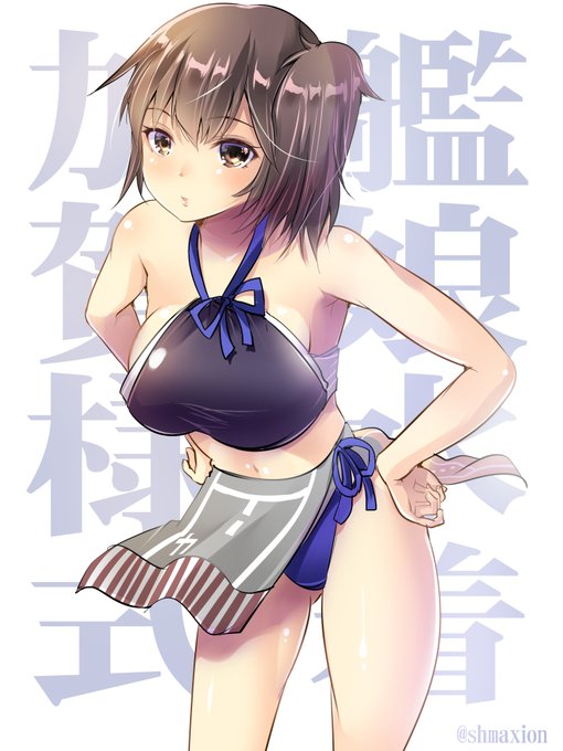 創作艦娘水着:加賀モデル pixiv1000ブクマありがとうございました! 