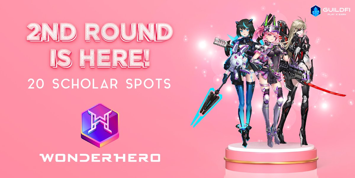 theZentzei's tweet image. The 2nd round in our search for @Wonderhero_io scholars is here!

20 spots to be filled!

✅Burn GXP to enter pool for random selection
✅Quote tweet and tell us why you want to play Wonderhero with #GuildFier #GF #GuildFi #GFWonderHero
✅Claim Quests on GuildFi.com