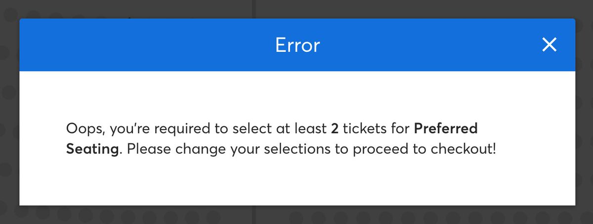 kylejsummers's tweet photo. When there is only a single seat left in a row, it seems like a bug not to allow it to be sold @Ticketmaster @TMFanSupport https://t.co/sPgAxR4vSb