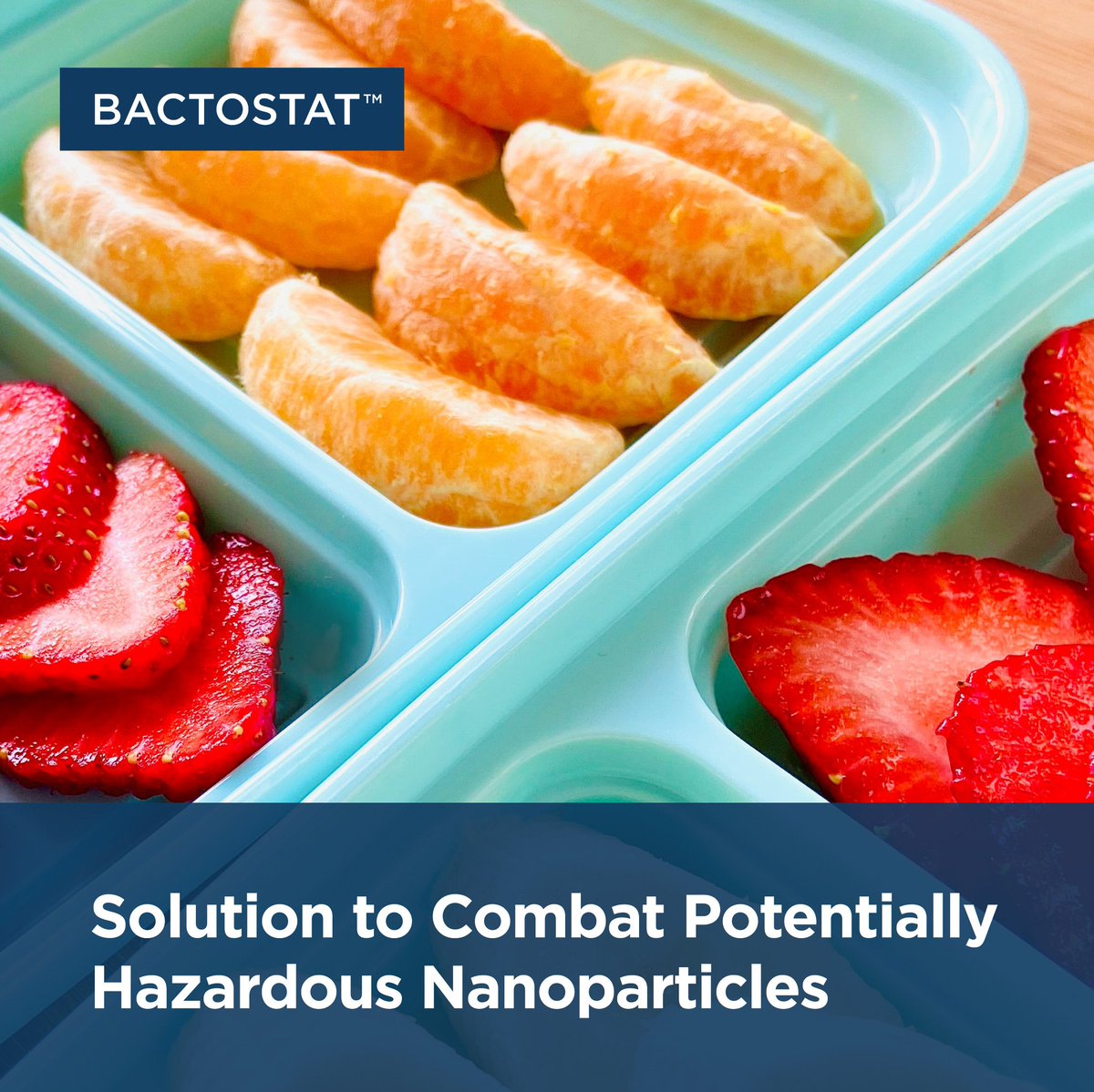 bactostat's tweet photo. There are concerns that #nanoparticles and/or #nanosilver can migrate from food packaging into #foods, exposing consumers to unknown hazards. #BACTOSTAT  could be a solution to overcome the issues. https://t.co/6sMzr8yaqi