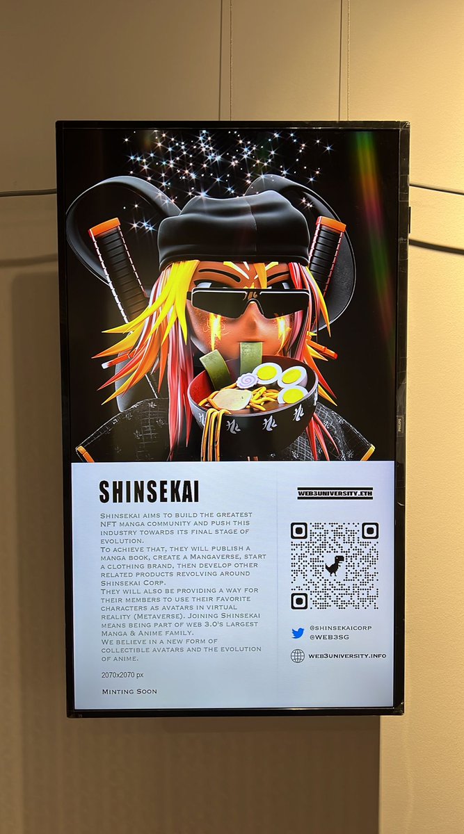 ⚡️Shinsekai  🌸

Lets welcome them to the gallery and drop 5 slots for our community!

1️⃣ Like, RT, Tag 3 friends with a gm
2️⃣ Follow 
<a href="/web3sg/">WEB3SG</a> 
@shinsekaicorp 
@WideEyeKarl 
3️⃣ Join the discord :
discord.gg/shinsekai
discord.gg/web3sg

Winners posted in web3sg discord