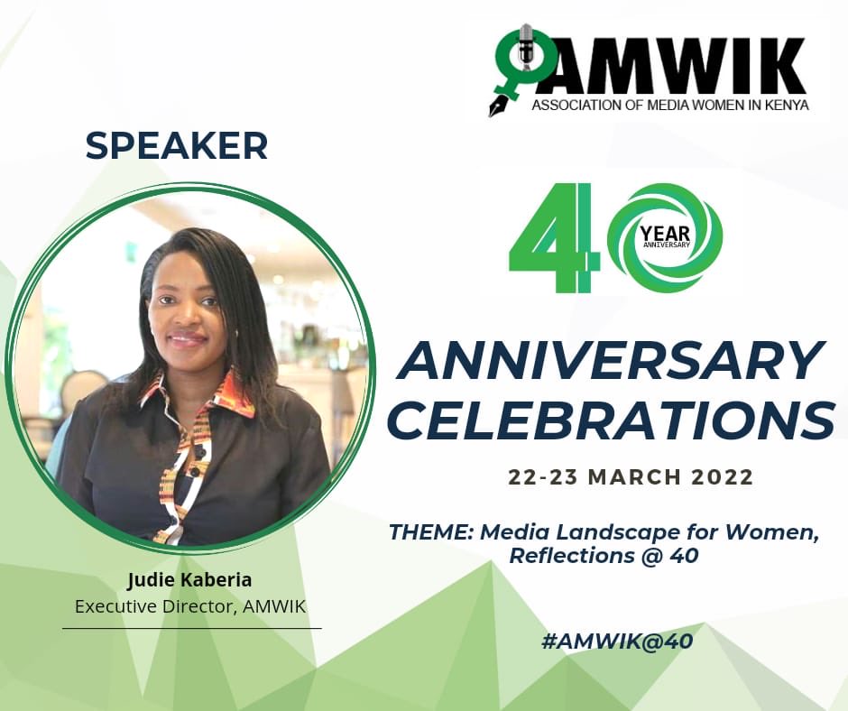 Happy celebrations Women in Media,,, #AMWIK@40 #HongeraAMWIK