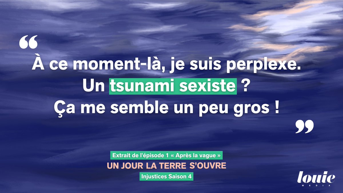 🌍 #Podcast - Un tsunami peut-il être sexiste? 
Écoutez le 1er épisode d’Un jour la Terre s’ouvre, la 4ème saison d’INJUSTICES !
Un podcast @louiemedia soutenu par @LOrealCommitted 
✏️ Lucile Torregrossa 📆 <a href="/louisehemmerle/">Louise Hemmerlé</a> ✂️ <a href="/anna_buy/">Anna Buy</a>
🎧 linktr.ee/injustices_pod… #ecofeminisme