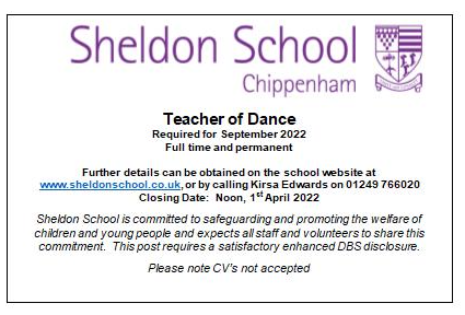 sheldonschool's tweet photo. Teaching vacancies: Teacher of Business, Teacher of Social Sciences and Teacher of Dance. See the school's website for more details: https://t.co/qnneyYk07L https://t.co/IMNqjI0wjg