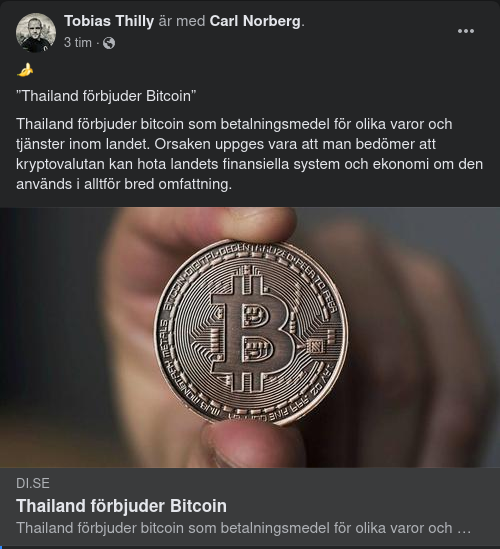 Carlnorberg's tweet image. Thailand Förbjuder Bitcoin

carlnorberg.se/2022/03/23/tha…