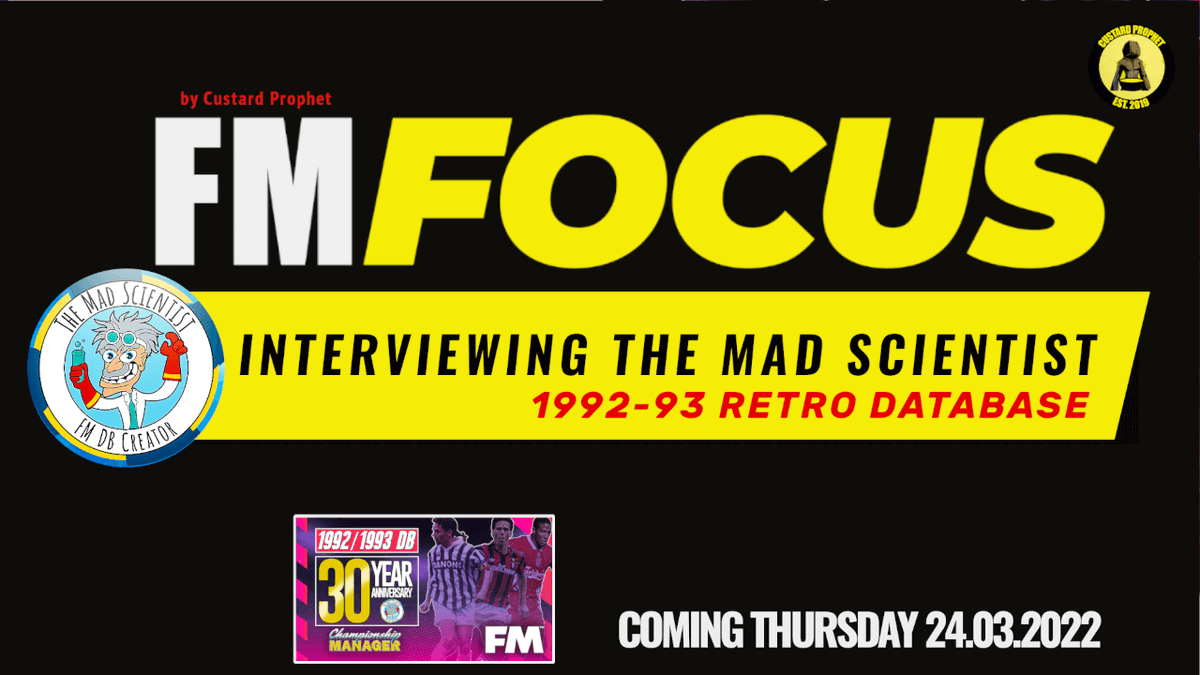 Passion4FM's tweet photo. NEW #FMFOCUS Episode!
With the launch of @MadScientistFM 1992-93 DB for #FM22 @CustardProphet was able to have an talk with him about his latest project
How does he make these databases? What are the challenges?
+ much more!
https://t.co/H3R2xSiweo https://t.co/7veYLaF1VQ