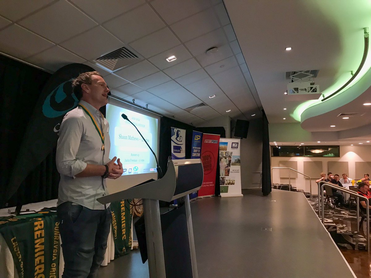 The 2021/22 Les Innes Medallist is Shaun Mathews from the Nichols Point Cricket Club 👏