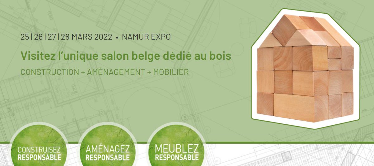 Retrouvez-nous au salon <a href="/BoisHabitat/">Bois&Habitat</a> ces 25, 26, 27 et 28 mars à Namur. Entrées gratuites à télécharger sur houtinfobois.be/salon-bois-hab…

#bois #boishabitat #namur #constructionbois