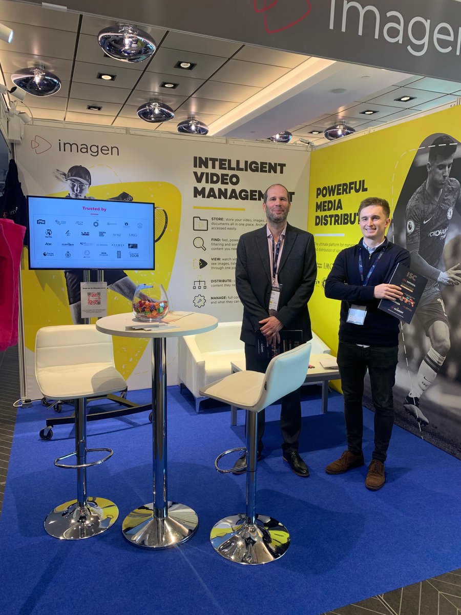 Imagen_io's tweet photo. We’re here and all ready for @IscBiz London today and tomorrow.
If you’re here, why not pop by our stand and chat to our team about how Imagen is helping organisations manage and distribute all of their sports content.
#isc22 https://t.co/jU96e2hTmd