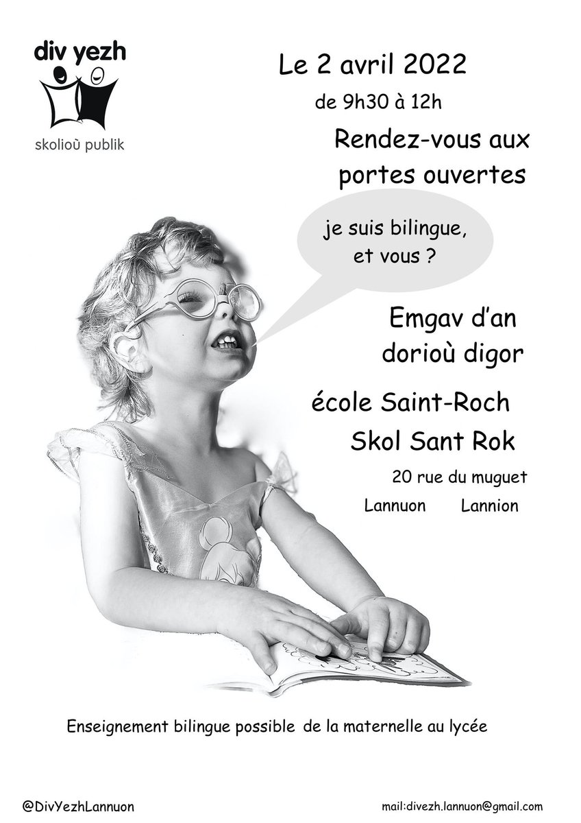 [BR] Dorioù Digor skol Sant-Rok e Lannuon
[FR] Portes Ouvertes de l'école Saint-Roch de Lannion
[EN] Open Doors of Sant-Rok School in Lannuon

#DorioùDigor #PortesOuvertes #Lannuon #Lannion #Divyezhegezh #Bilinguisme #Brezhoneg #Breton #bzhg