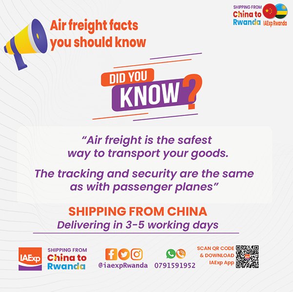 IAExpRwanda's tweet photo. 🚨The Air Freight Facts you should know

DID YOU KNOW??

🚨The First air cargo flight was more than a hundred years ago.
And, it was conducted in 1910 by the wright brothers

#iaexprwanda #didyouknow #iaexp #shippingfromchina #shipnowwithiaexp https://t.co/9y82BWumL8
