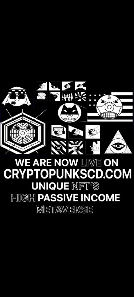 CryptoPunksCD's tweet image. We are now live on our website
cryptopunkscd.com 
#Follow us for more info
#nft #metaverse #passiveincome

#nftartwork #rarible #btc #nftsstories #defi #digitalartist #animation #cryptonews #modernart #digitalcollectibles #cryptotrading #digital #cryptopunkscd