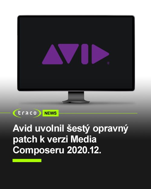 TRACOSYSTEMS's tweet photo. 👁Avid uvolnil šestý opravný patch k verzi Media Composeru 2020.12.
Bližší informace k opraveným chybám👉https://t.co/QEvWXj7BfI
 
https://t.co/uCXSCJDKl2
#avid #mediacomposer #tracosys https://t.co/thc5ZbGgus