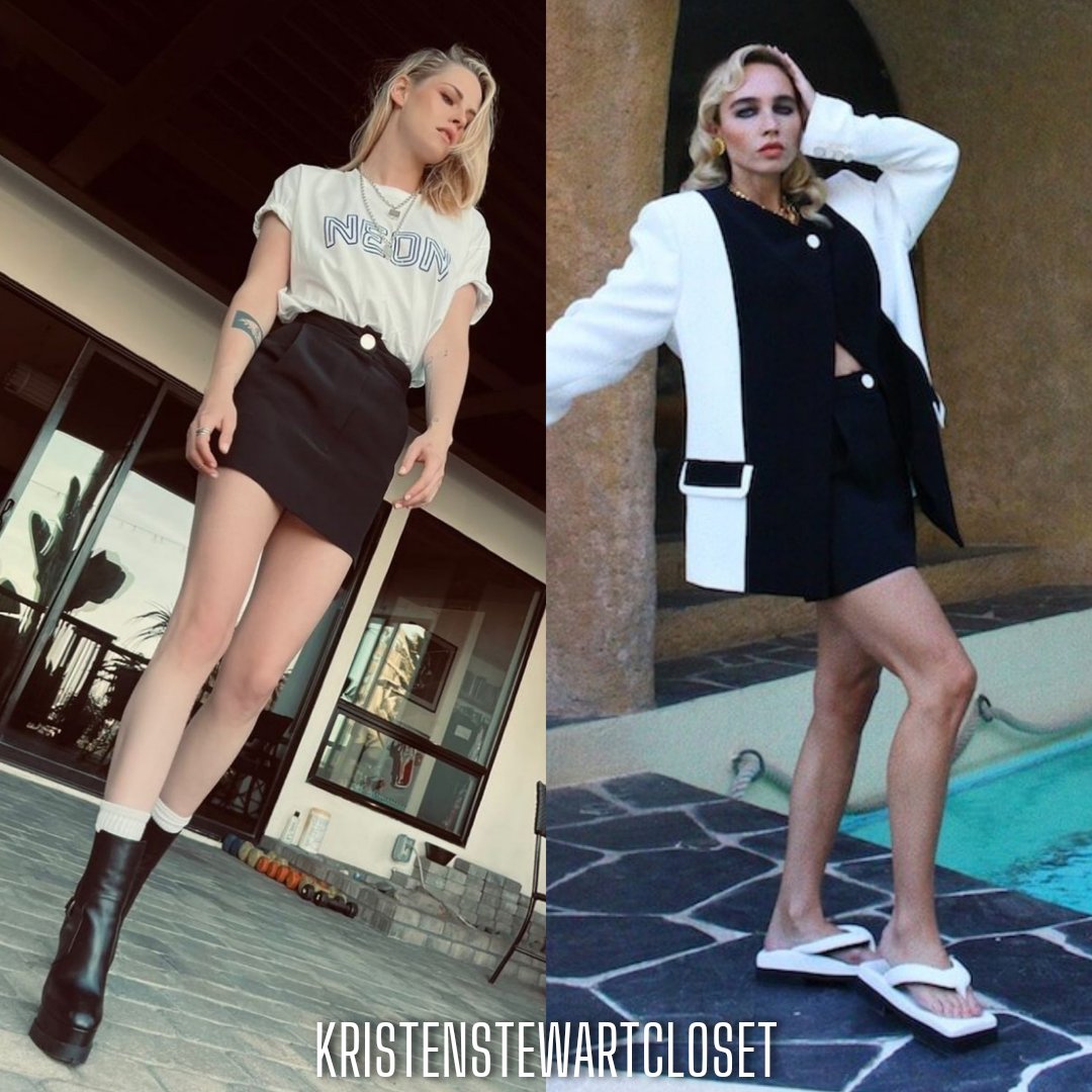 kstewcloset's tweet photo. #KristenStewart at the @neonrated reception honoring (21 March 2022)
Styled by by Tara Swennen
@neonrated White t-shirt
#RowenRose Spring-Summer 2021 'Le Bel Âge' skirt
#Casadei High Block-Heel Leather boots https://t.co/pdITUtsJvU