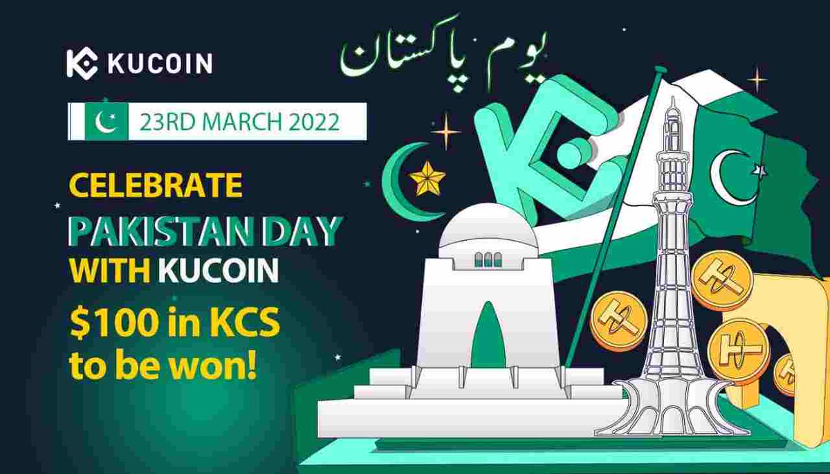 PakistanKucoin's tweet photo. $100 #KCS  to be won 🎁💰🇵🇰

✅ Follow @PakistanKucoin
✅ Retweet &amp; tag 3 friends
✅Join https://t.co/yLzZAv4S7X
✅Post a picture with your pakistan day using the
#Pakistandaywithkucoin
✅Fill:
https://t.co/JRMFJcCo6u

🎁 5 winners, 1 #KCS each 🎁 https://t.co/vVqlKTSKHV
