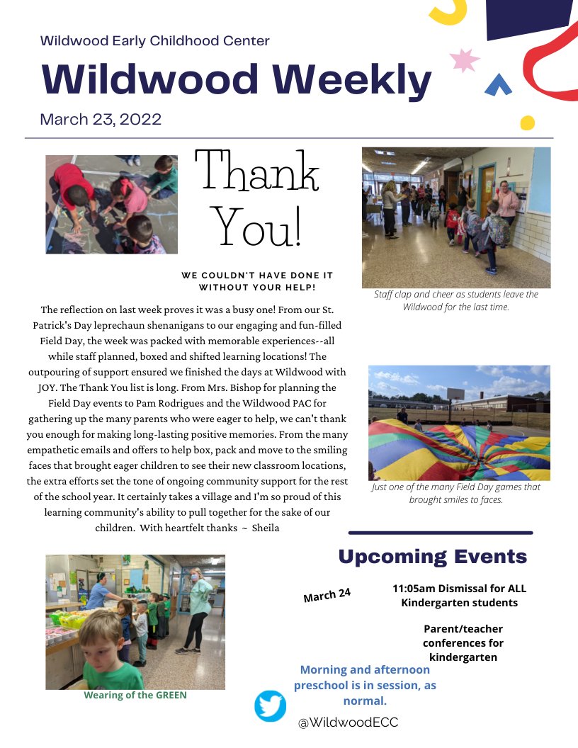 WildwoodECC's tweet photo. What's the saying? When the going gets tough, the tough get going? Well, our learning community truly proved that this week as we shifted sites. Wildwood staff are Super Heroes, for sure! https://t.co/qRUPbHfXkZ