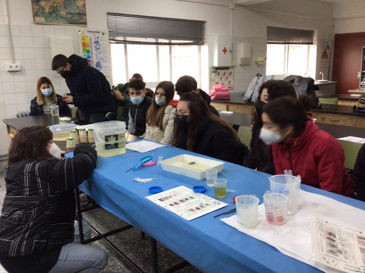Anatidas's tweet photo. #SemanadelaCiencia en el @iaxmurcia los alumnos de distintos niveles de eso y bachillerato, trabajan con una #redtrófica real, la vida en #RamblaSalada, con la colaboración de @RamblaSalada https://t.co/5PXjWPfRKC