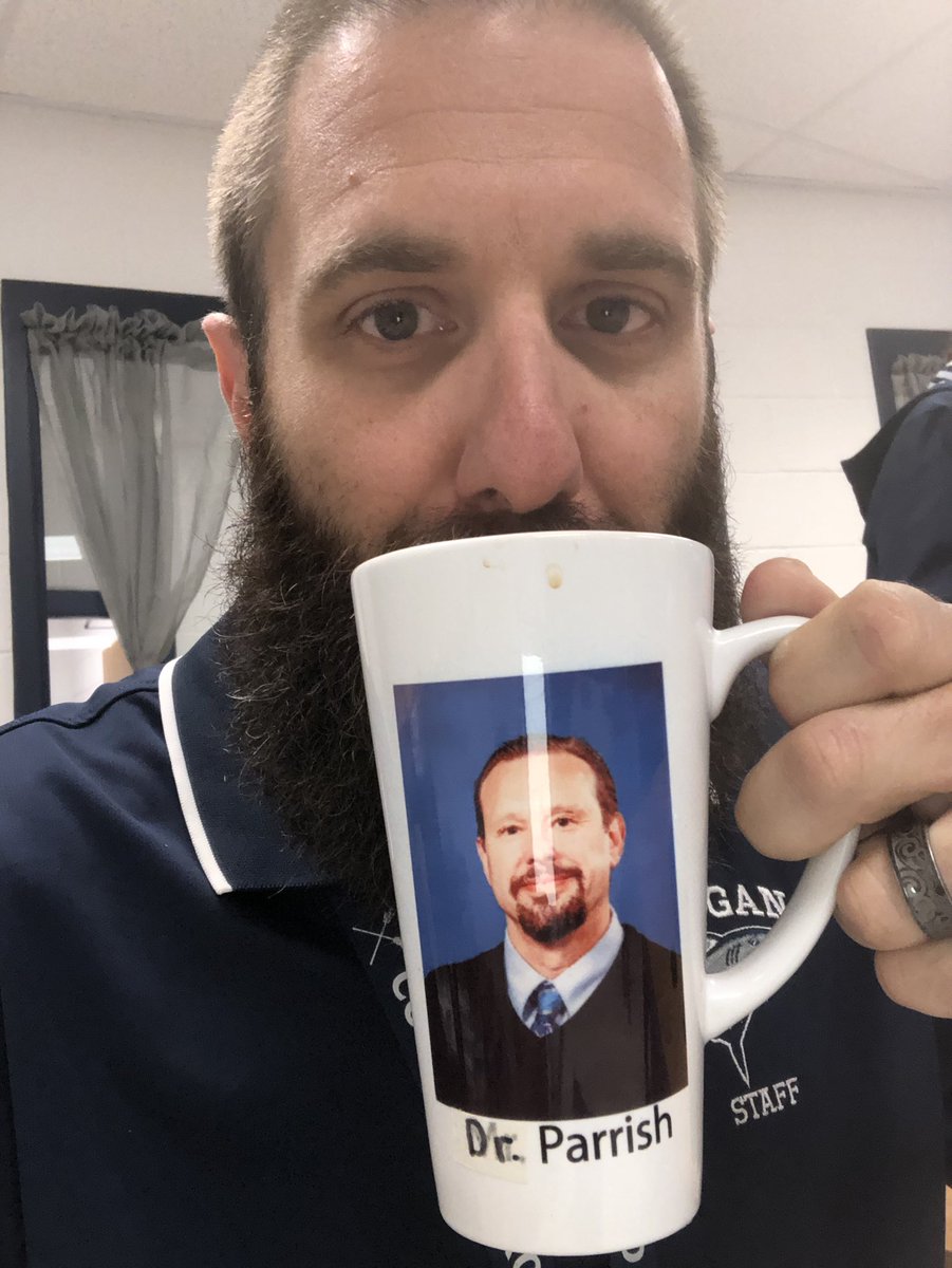 Left my coffee at home….so special edition Dr. Parish mug it is….