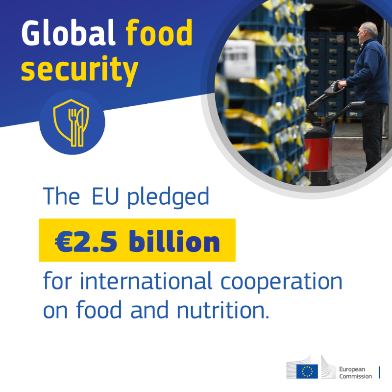 EUAgri's tweet photo. New EU actions for #FoodSecurity following Russia's invasion of Ukraine.

While food security is not at risk in the EU, these measures will:
🔸 help Ukraine feed its citizens
🔸 assist the regions where food supplies are affected by the war
🔸 support EU farmers

#EUSolidarity