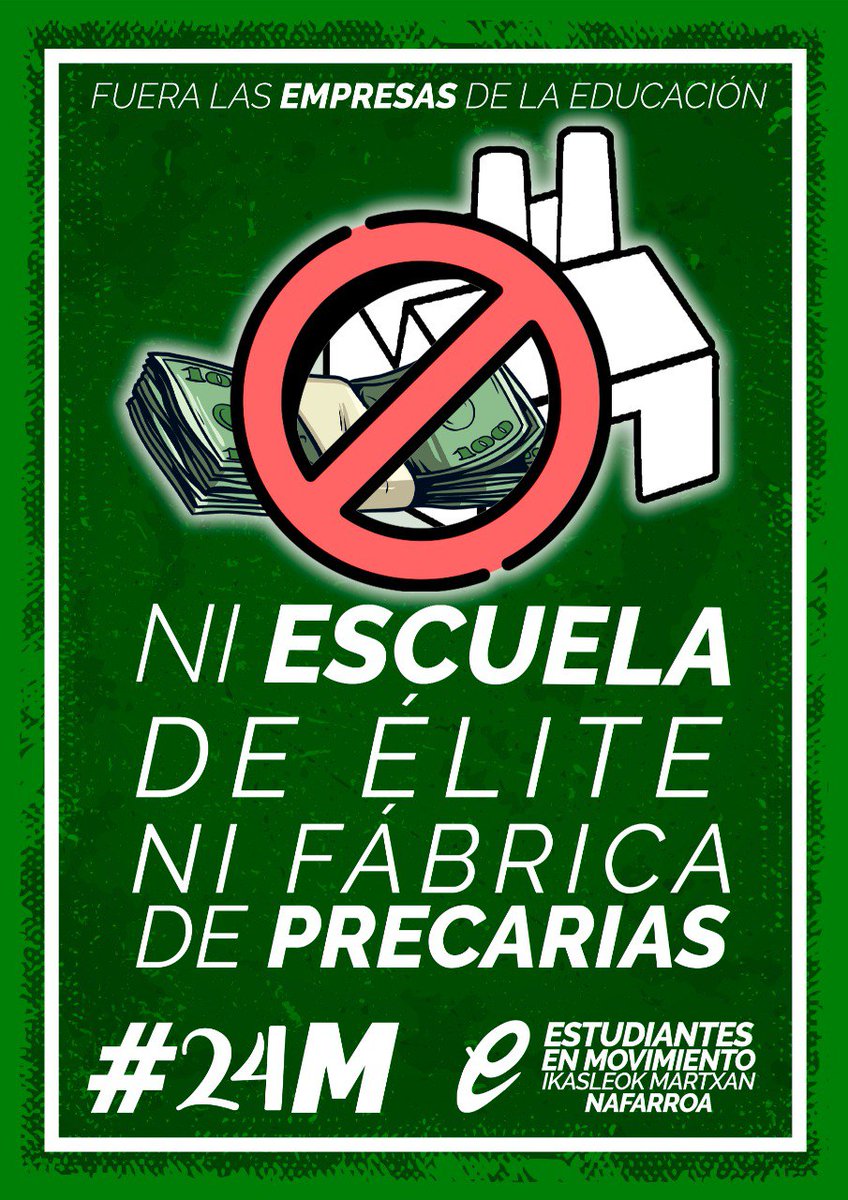 eemnavarra's tweet photo. 🚨👉Apostamos por una educación totalmente pública como condición de posibilidad para una educación en igualdad.👈🚨

La crisis sin embargo es el contexto para convertir aún más la educación en un negocio privado. https://t.co/s6G47LkJZb