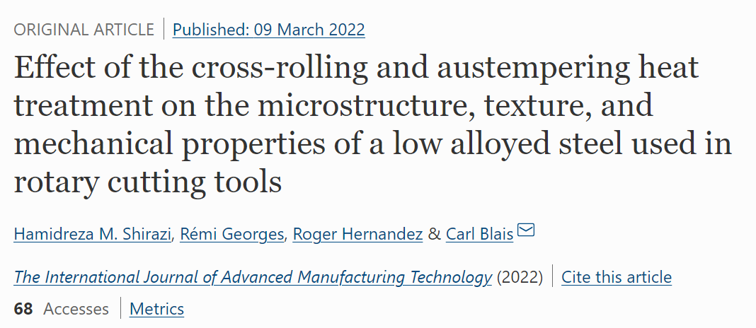 CRMR_Qc's tweet photo. πNew article ! #MRQNetwork
https://t.co/wd87waHfr1
ππ° @FPInnovations | @NSERC_CRSNG
π#CMQ
#CrossRolling #Austempering #Microstructure #TensileProperties #CrystallographicTexture
@universitelaval
@FSGulaval https://t.co/T3g8OfQzUL