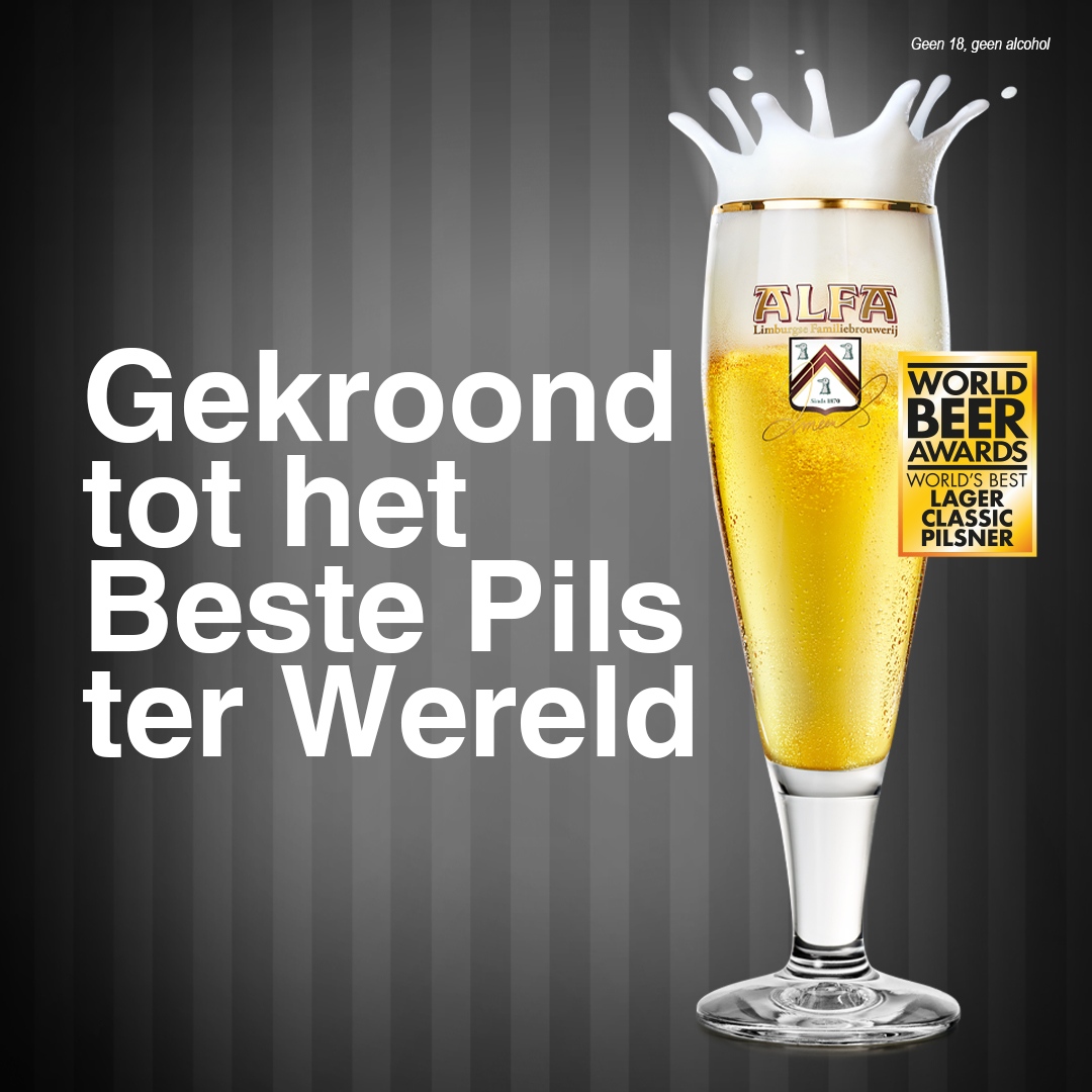 alfabier's tweet photo. Alfa Edel Pils gekroond tot het Beste Pils ter Wereld⁠ 👑⁠
Benieuwd 👉 https://t.co/wdXl7ukftm

#world #alfabier #bier #bestebier #terwereld #bestintheworld https://t.co/aW9bySIH4d