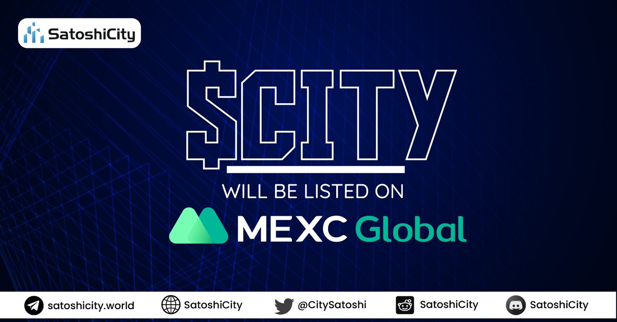 CitySatoshi's tweet photo. SatoshiCity is proud to announce the initial hosting of $CITY on the world's first user-friendly cryptocurrency service provider: MEXC Global 

Visit https://t.co/7mHwD8EcSY for more information. 

Spread the word!! 

#listing #ido #mexc #SatoshiCIty #CITY #Metaverse #NFTGaming https://t.co/yp8mcdCXrc