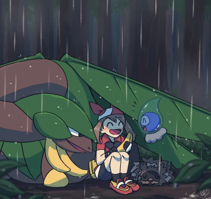 雨宿り #ポケモン #ポケモンRS 