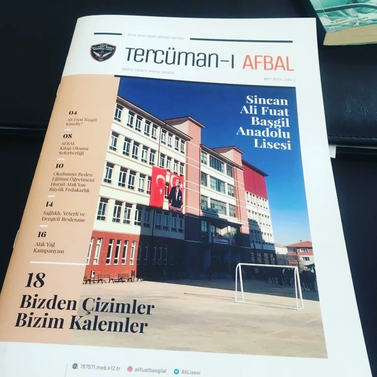 Sincan Ali Fuat Başgil Anadolu Lisesi gururla sunar; okuyun okutun;Tercuman-ı Afbal.

#yazıyooorr #tercumanıafbal# sincanalifuatbaşgilanadolulisesi #dergimizçıktı #safbal <a href="/sincanmem/">Sincan İlçe Milli Eğitim Müdürlüğü</a> @ayferciftciyildirim <a href="/basermenekse/">M€N€KS€ B@S€R</a>
instagram.com/p/CbcajyfI55S/…