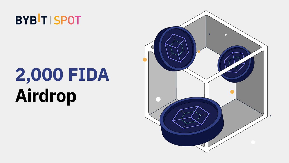 Bybit_Official's tweet photo. 📣 Join the Bybit x FIDA Airdrop Giveaway &amp; win from a 2,000 $FIDA prize pool!

👇 Follow the steps below:

✅ Follow @Bybit_Official &amp; @Bonfida
✅ Join Bybit's Telegram Group: https://t.co/InFOI2cA1k
✅ RT &amp; Tag 3 Friends
✅ Fill in this form: https://t.co/SIOg3AHpKw https://t.co/QU0IeR4d0p