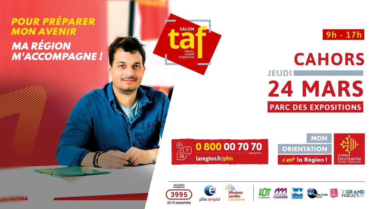L'#ADMR du #Lot sera présente au Salon #TAF de #Cahors demain jeudi 24 mars de 9h à 17h.

Venez nous rencontrer !