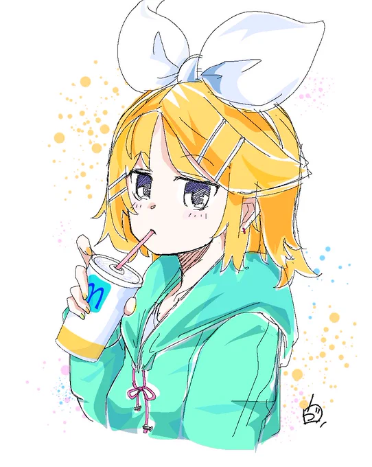 おかえリンちゃん。
(っ'ㅅ')╮ =͟͟͞͞🍊ブォン🥤

#鏡音リン 
