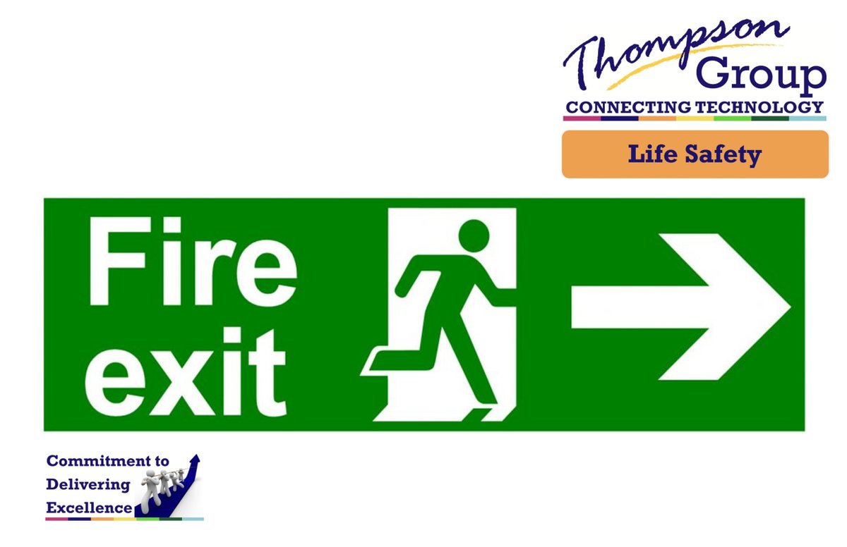 ThompsonAVC's tweet photo. Fire Exit signs are not the first thing most people think of when considering their #FireSafety strategy, but in the event of a fire and a smoke filled building, they can be a genuine life saver. #FireSignage #LifeSafety #FRA #LegislativeCompliance #BlkCountryHour https://t.co/kHrilpgLvB
