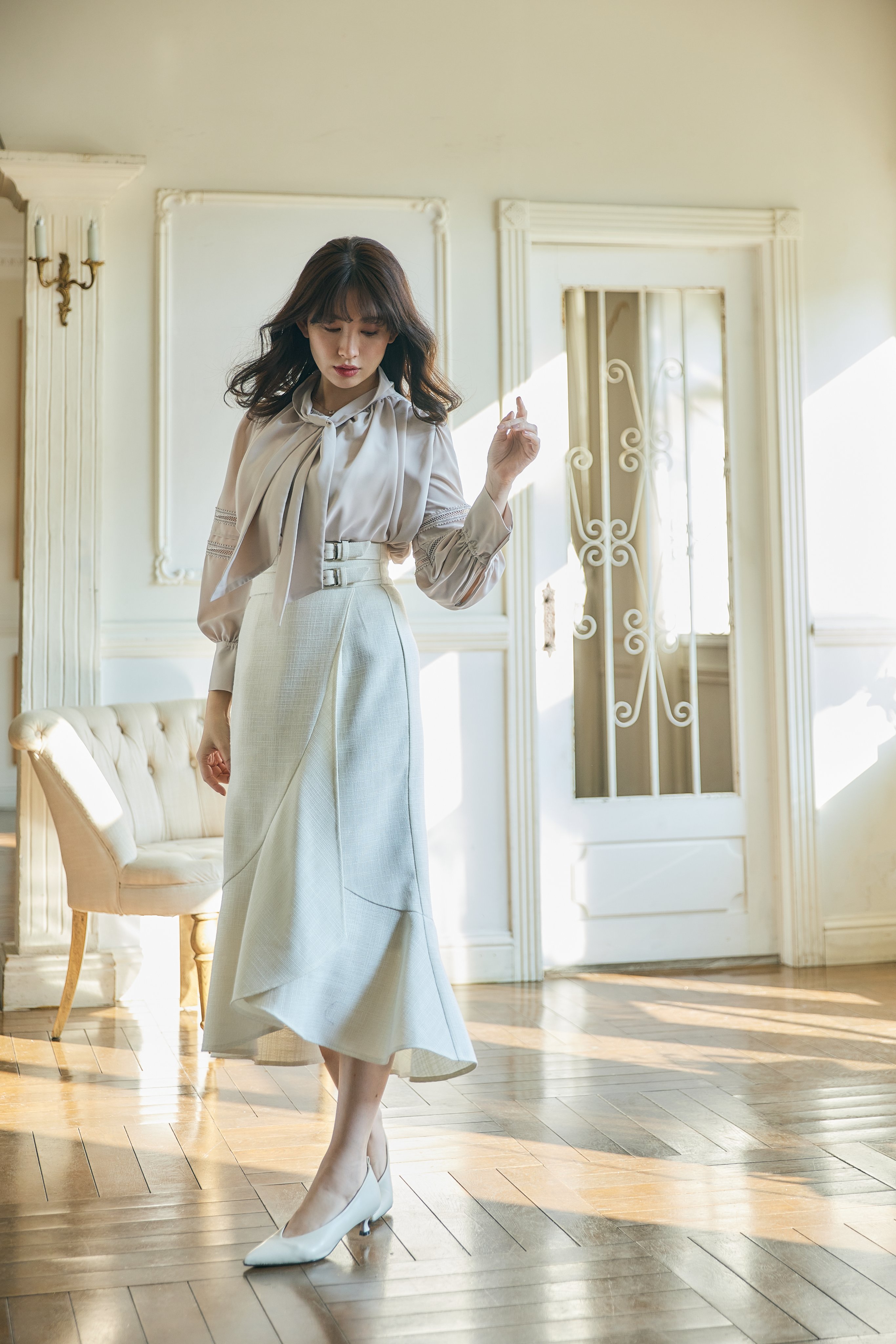 Her lip to on X: Double Belted Tweed Wrap Skirt ♡