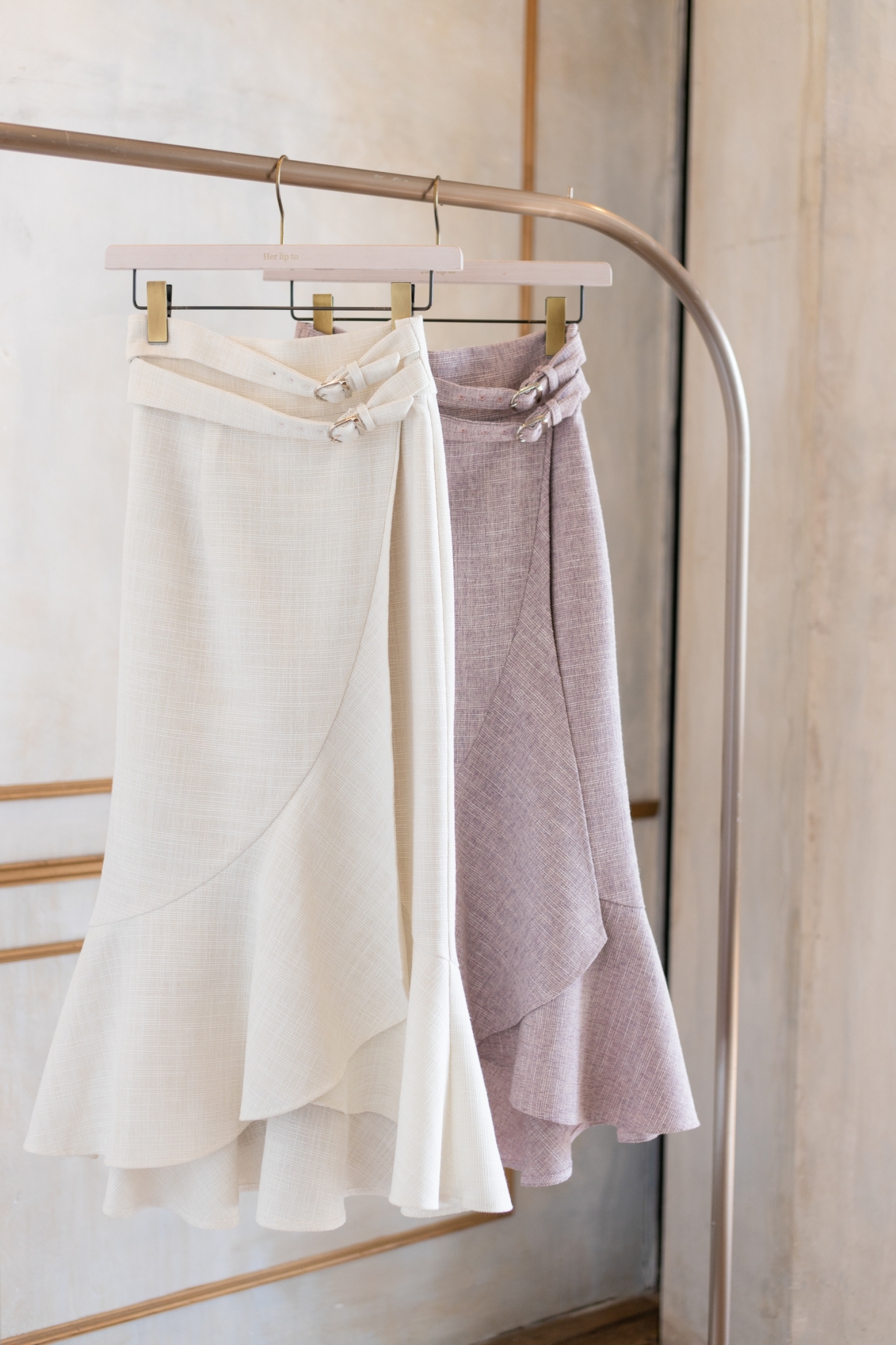 Her lip to on X: Double Belted Tweed Wrap Skirt ♡