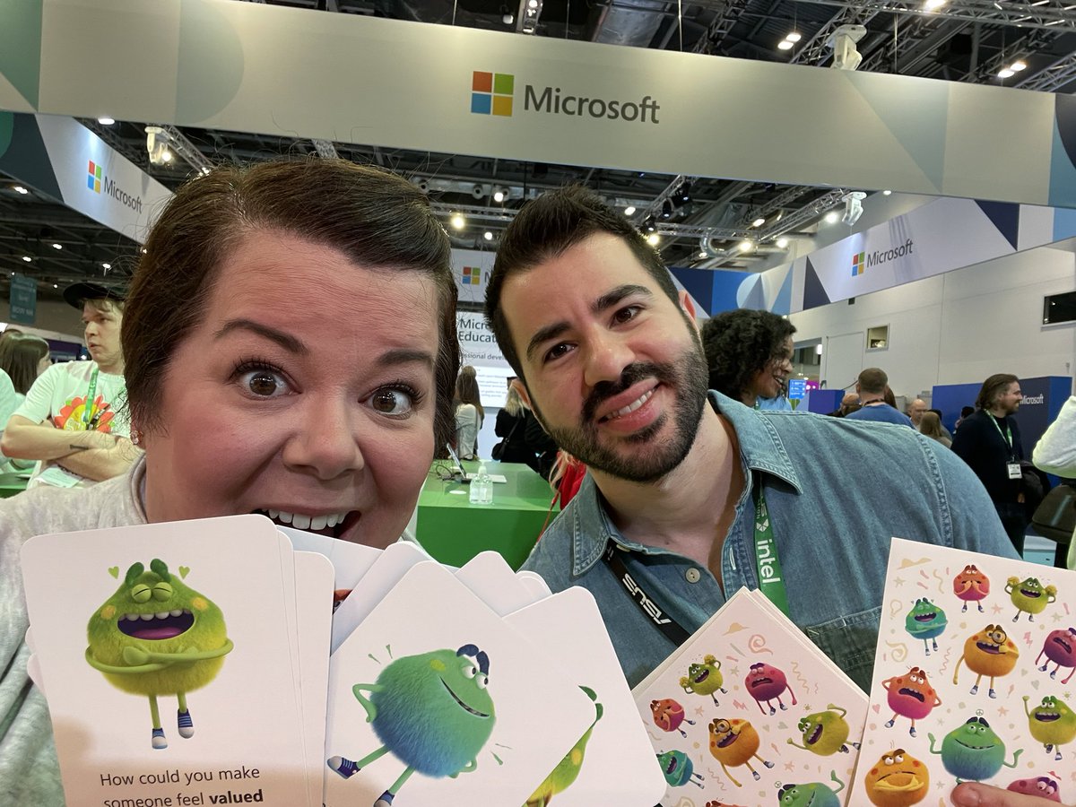 SO excited to connect IRL with @grelad and talk #MicrosoftReflect #FeelingsMonsters @Bett_show #MIEExpert #FlipgridForAll #MicrosoftEDU