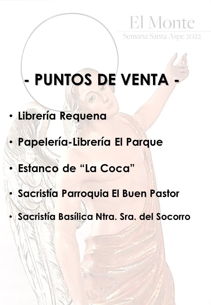 ✨Ya está disponible la revista "El Monte" 2022

Recuerda adquiriendo la revista oficial de la #SemanaSantaAspe, estás colaborando con la asociación Iguales - Salud Mental de Aspe 💚

#ElMonte #SemanaSanta2022