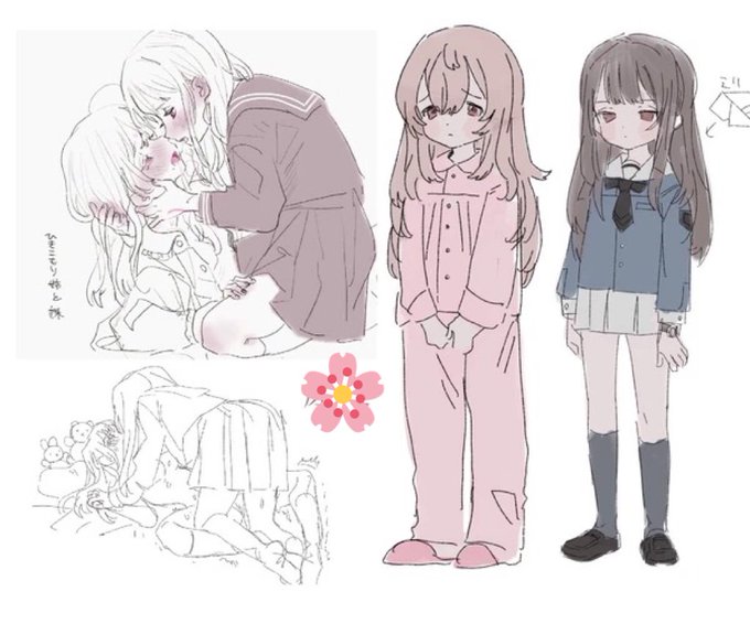 FANBOXで公開した2020の過去百合発情絵の一部 一周回って乳首に帰ってきた感があるな 