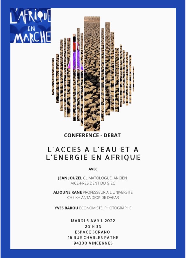 NgongaMarie's tweet photo. Entrée libre : Débat conférence sur l’accès à l’eau et à l’énergie en Afrique. #JourneeMondialeDelEau #Afrique #WorldWaterDay #eau #Senegal #festival #africa #water https://t.co/1tf9DhzmYe