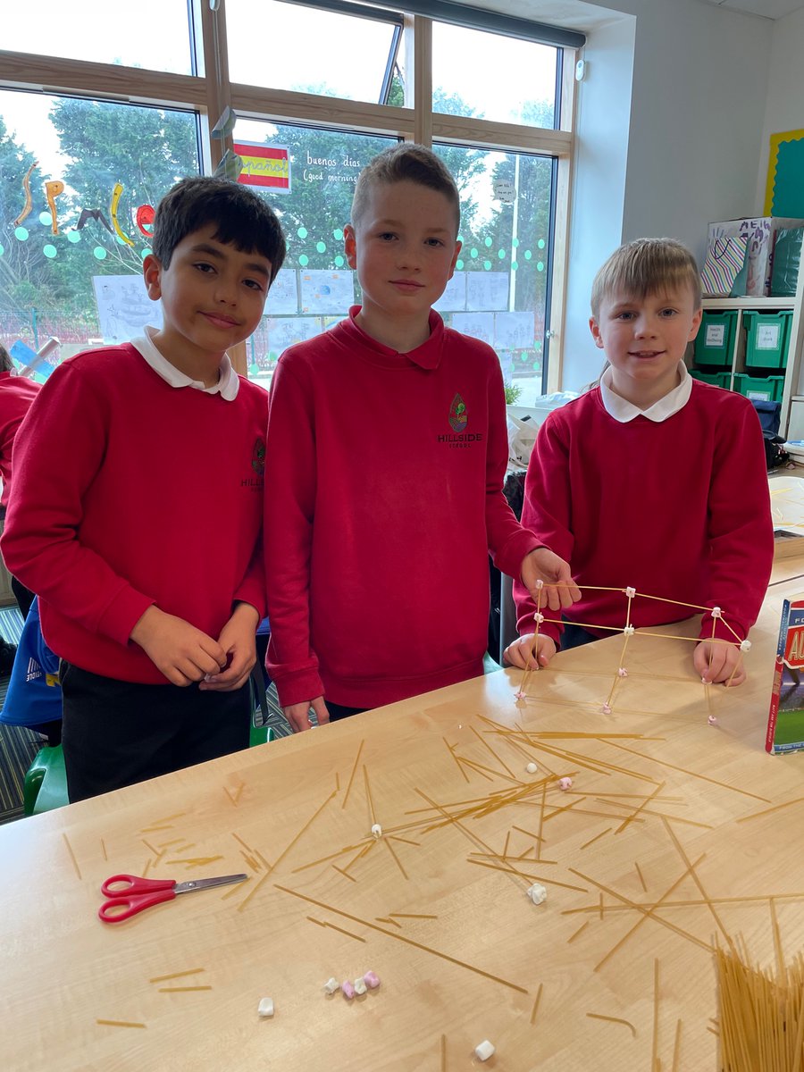 SchoolHillside1's tweet photo. P5BF were making models of buildings that were Earthquake proof using spaghetti, marshmallows and a shaking table #stem #buddingarchitects https://t.co/crWewxKndg