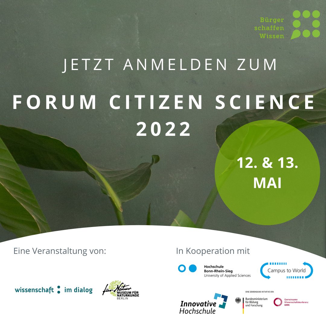 Wir freuen uns auf das #ForumCS 2022 in Kooperation mit der <a href="/h_bonnrheinsieg/">Hochschule Bonn-Rhein-Sieg</a>! ☺️ Habt ihr euch schon durch das Programm geklickt? In den nächsten Tagen und Wochen werden wir euch hier einige Punkte genauer vorstellen. Zu Programm und Anmeldung ➡️ buergerschaffenwissen.de/veranstaltunge…